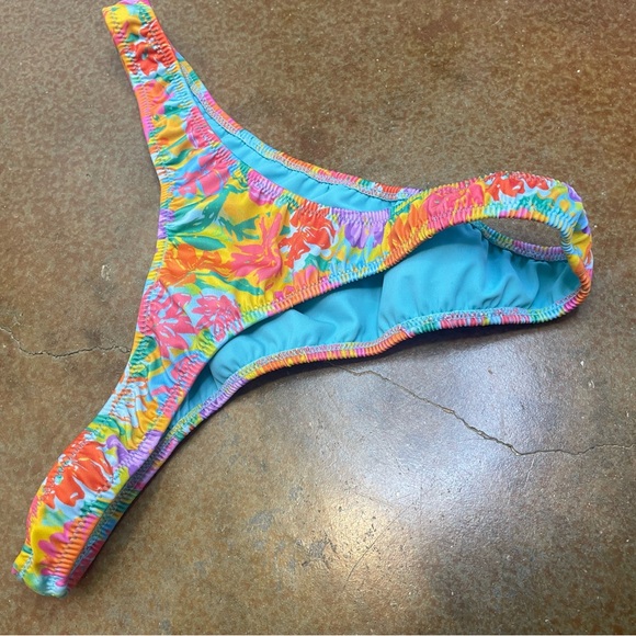 NWOT String Bikini, Thong Style set! Floral Printed 100% original custom print. - Picture 4 of 6